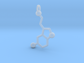Serotonin Molecule in Clear Ultra Fine Detail Plastic