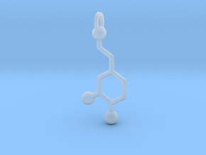 Dopamine Molecule in Clear Ultra Fine Detail Plastic