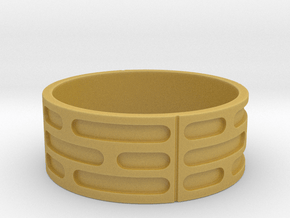 Imperial Wall Pattern Ring in Tan Fine Detail Plastic