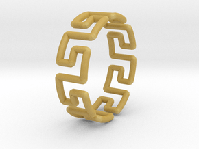 Greek Ring in Tan Fine Detail Plastic