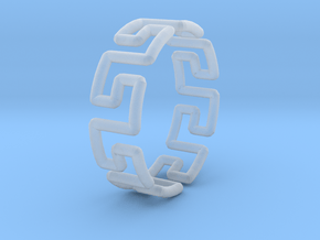 Greek Ring in Clear Ultra Fine Detail Plastic