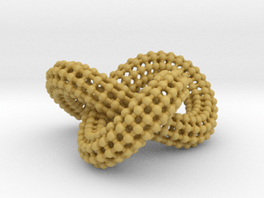 Border Object - Torus Knot 0 in Tan Fine Detail Plastic
