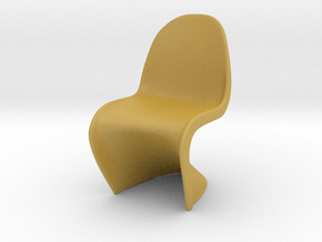Panton Chair 10.7cm (4.2 inches) Height in Tan Fine Detail Plastic