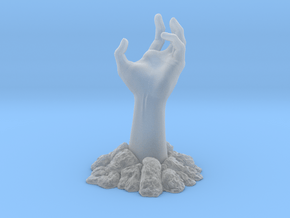 Zombie Hand - Reaching from the ground in Clear Ultra Fine Detail Plastic