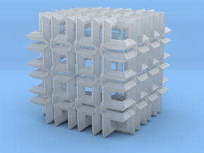 Fractal Cube FS48 in Clear Ultra Fine Detail Plastic