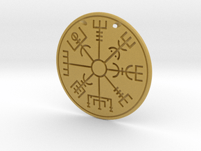Pendant Runic compass D40mm in Tan Fine Detail Plastic