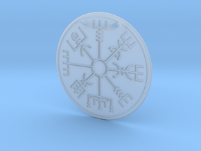 Pendant Runic compass D40mm in Clear Ultra Fine Detail Plastic