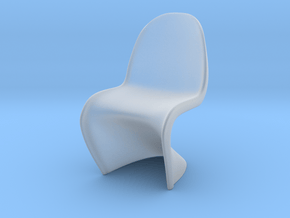 Panton Chair 5.5cm (2.2 inches) Height in Clear Ultra Fine Detail Plastic