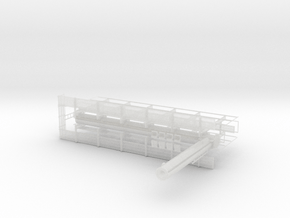 HO scale Back-to-Back Cantiliver Billboard in Clear Ultra Fine Detail Plastic