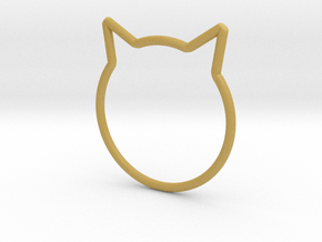 Cat Ear Ring "Büsi" in Tan Fine Detail Plastic