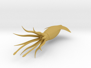 Squid-3D in Tan Fine Detail Plastic