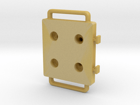 Blister Device End Cap (4 Chamber Version) in Tan Fine Detail Plastic
