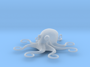 Octopus Pendant in Clear Ultra Fine Detail Plastic