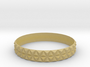 Bangle Bracelet Tetrahedron in Tan Fine Detail Plastic