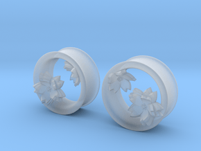 Cherry Blossom 1 Inch Tunnels in Clear Ultra Fine Detail Plastic