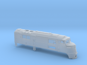N Scale CNJ Baby-faced Baldwin A Unit in Clear Ultra Fine Detail Plastic