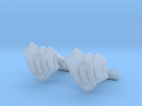 Riot Fist Cufflinks in Clear Ultra Fine Detail Plastic