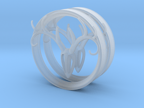 3 Inch Antler Tunnels in Clear Ultra Fine Detail Plastic