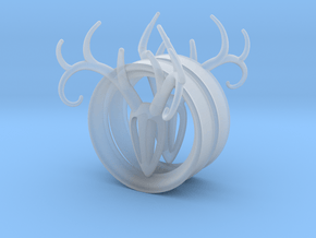 2 Inch Antler Tunnels in Clear Ultra Fine Detail Plastic
