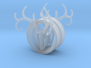 1 & 13/16 inch Antler Tunnels in Clear Ultra Fine Detail Plastic