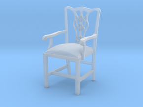 Cambridge Councill Arm Chair 3" tall in Clear Ultra Fine Detail Plastic