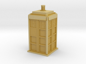 Police Box (TARDIS) in Tan Fine Detail Plastic