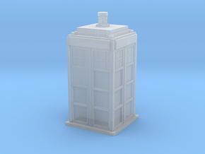 Police Box (TARDIS) in Clear Ultra Fine Detail Plastic
