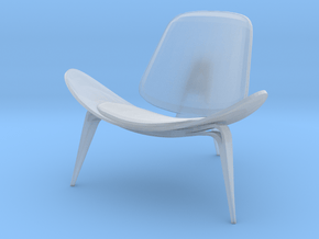 Steelcase Shell Chair 2.8" tall in Clear Ultra Fine Detail Plastic