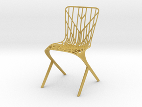 Washington Skeleton Aluminum Side Chair in Tan Fine Detail Plastic