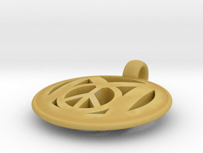 Millennial Peace Pendant (does not include cord) in Tan Fine Detail Plastic