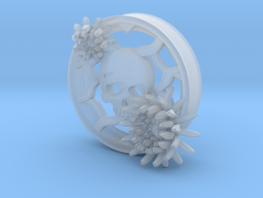 2 Inch Chrysanthemum And Skull Tunnel (left) in Clear Ultra Fine Detail Plastic