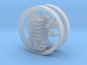 3 Inch Pagoda plugs/tunnels in Clear Ultra Fine Detail Plastic
