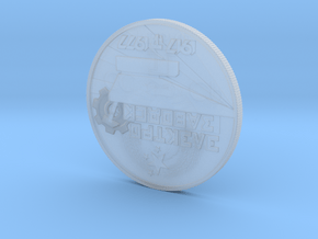 Elektro Rubel Size Coin 31 X 2.3 mm in Clear Ultra Fine Detail Plastic
