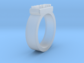 Nerd Ring Size 11 in Clear Ultra Fine Detail Plastic