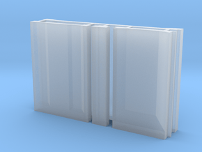 SciFi Pillar and Walls - Basic Wall Set in Clear Ultra Fine Detail Plastic