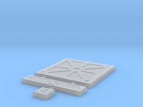 SciFi Tile 03 - Reinforced Plate in Clear Ultra Fine Detail Plastic