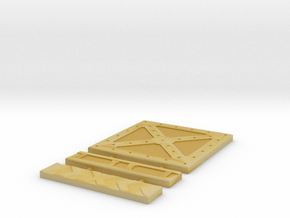 SciFi Tile 10 - Cross Plate in Tan Fine Detail Plastic