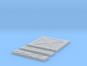 SciFi Tile 10 - Cross Plate in Clear Ultra Fine Detail Plastic