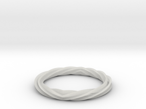 Twist and Flip Bangle in Clear Ultra Fine Detail Plastic