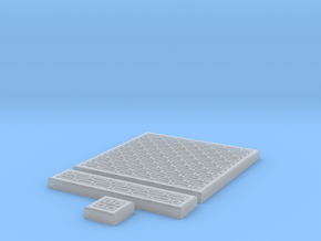 SciFi Tile 07 - Fishbone walkway in Clear Ultra Fine Detail Plastic