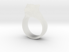 Wolf Ring in Clear Ultra Fine Detail Plastic