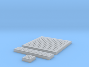 SciFi Tile 12 -  Square Grating in Clear Ultra Fine Detail Plastic