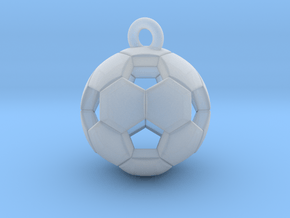 Soccer Ball Pendant in Clear Ultra Fine Detail Plastic