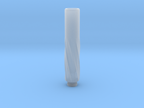 twisted Drip Tip in Clear Ultra Fine Detail Plastic
