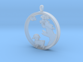 Children's Wall Charm "Mary Had A Little Lamb" in Clear Ultra Fine Detail Plastic