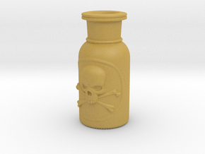 Skull and Crossbones Poison Bottle  in Tan Fine Detail Plastic