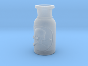 Skull and Crossbones Poison Bottle  in Clear Ultra Fine Detail Plastic