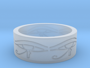 Egyptian Eye Of Horus Ring Size 6 in Clear Ultra Fine Detail Plastic