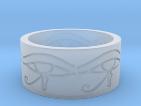 Egyptian Eye Of Horus Ring Size 7 in Clear Ultra Fine Detail Plastic