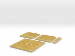 SciFi Tile X1 - Landing Pad in Tan Fine Detail Plastic